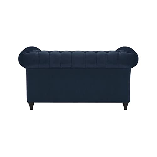 Wooden 2 Seater Sofa For Living Room (Blue)