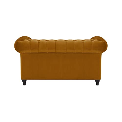 Wooden 2 Seater Sofa For Living Room (Musturd)