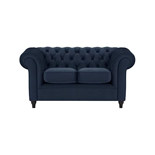 Wooden 2 Seater Sofa For Living Room (Blue)