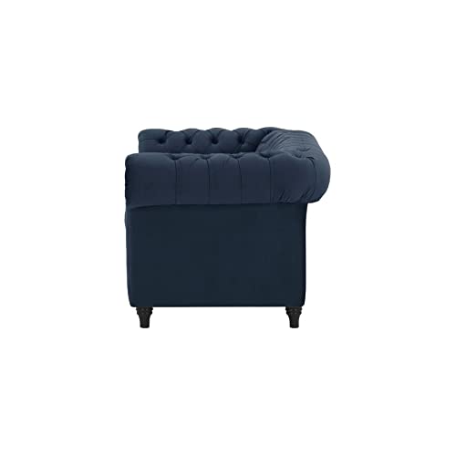 Wooden 2 Seater Sofa For Living Room (Blue)