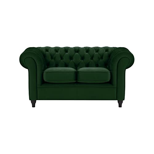 Wooden 2 Seater Sofa For Living Room (Green)