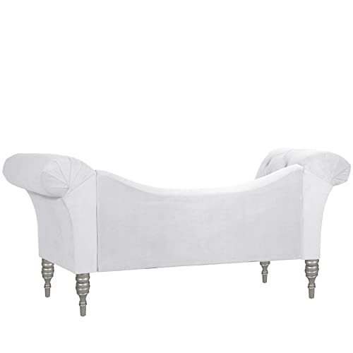 Sheesham Wood 2 Seater Sofa For Living Room (Silver White)