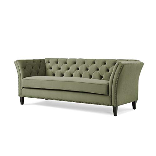 Wooden 3 Seater Sofa For Living Room (Green)