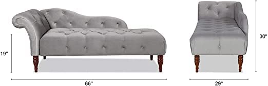 Handmade Solid Wood 2 Seater Lounge Couch – Opal Grey | Luxury Chaise Lounge Sofa for Living Room