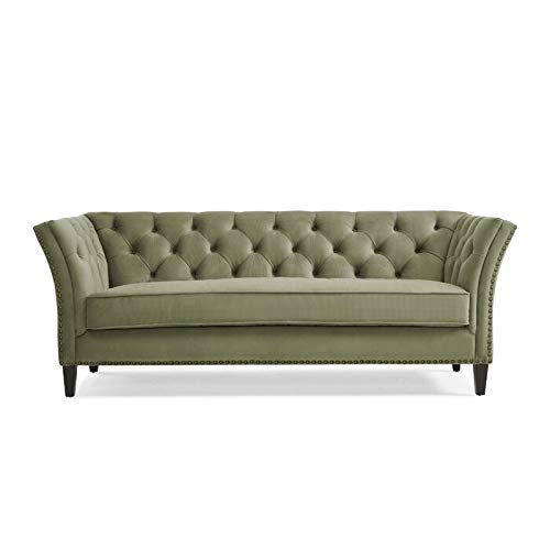 Wooden 3 Seater Sofa For Living Room (Green)