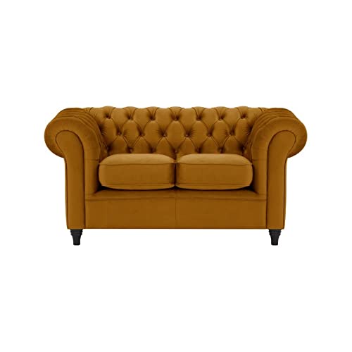 Wooden 2 Seater Sofa For Living Room (Musturd)