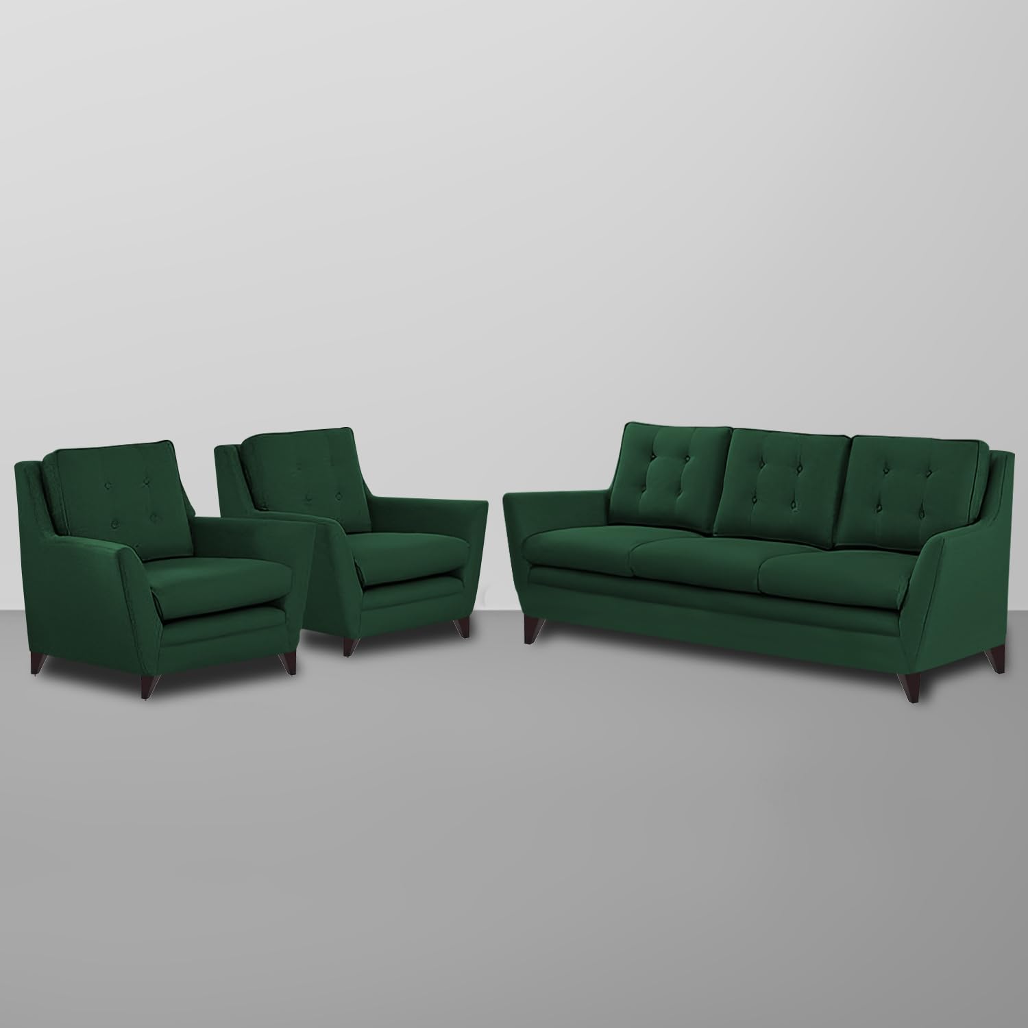 Phirkcraft 3+1+1 Seater Sofa For Living Room (Green Fabric) Premium Fabric sofa(Green)