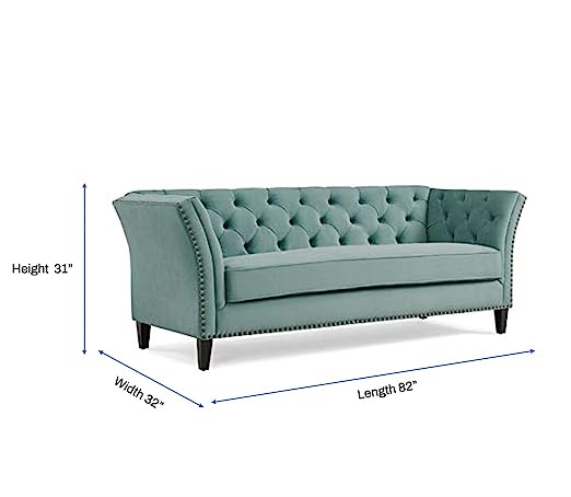 Wooden 3 Seater Sofa For Living Room (Emerald Green)