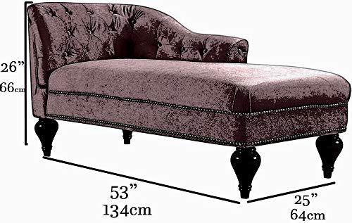 Wooden Italian Sectional Velvet Diwan Luxury Chaise Lounge Sofa (Purple)