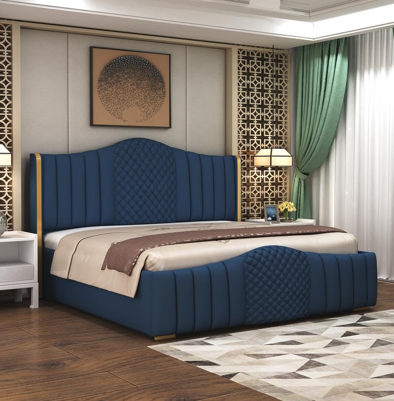 Phirkcraft  Double Bed with Box Storage, Sheesham Wood