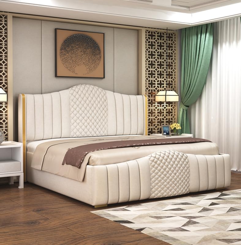 Phirkcraft  Double Bed with Box Storage, Sheesham Wood
