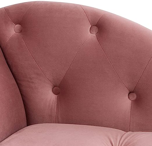 Handmade Solid Wood 2 Seater Lounge Couch – Pink | Luxury Chaise Lounge Sofa for Living Room