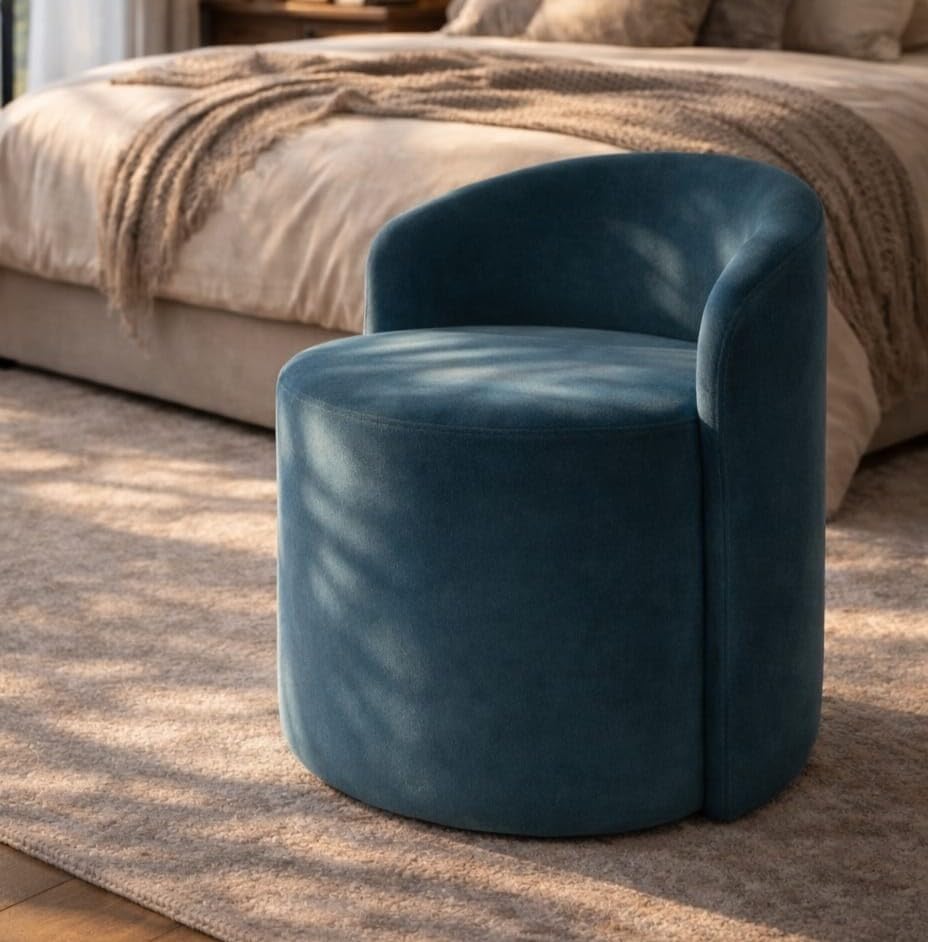 Ottoman Stool Chair with Backrest