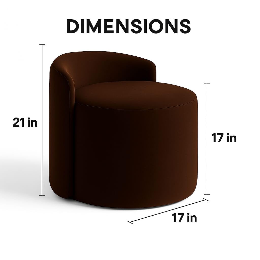 Ottoman Stool Chair with Backrest