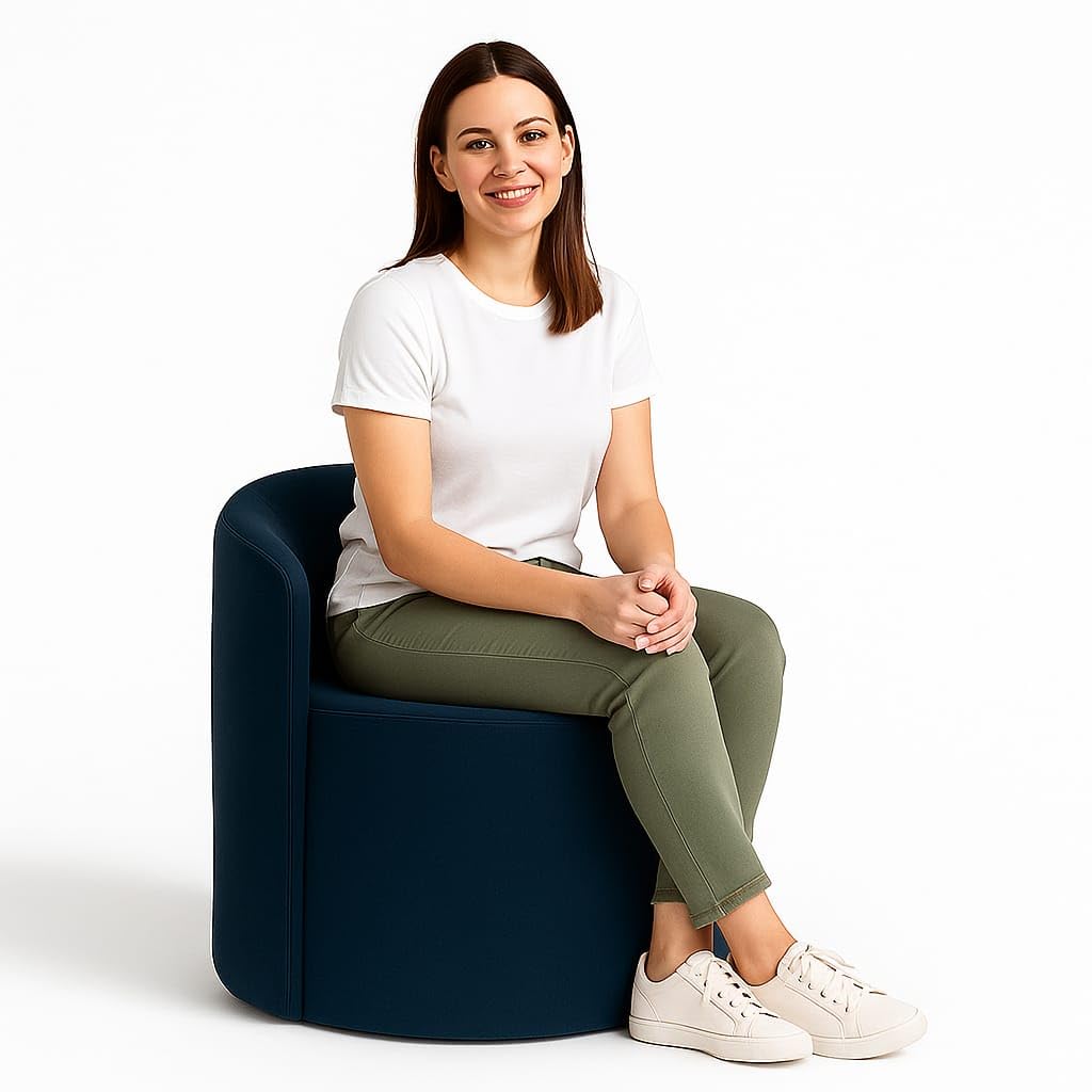 Ottoman Stool Chair with Backrest
