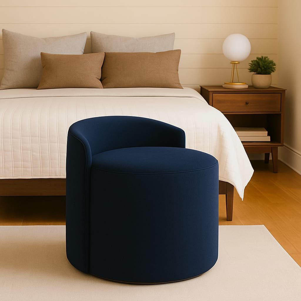 Ottoman Stool Chair with Backrest