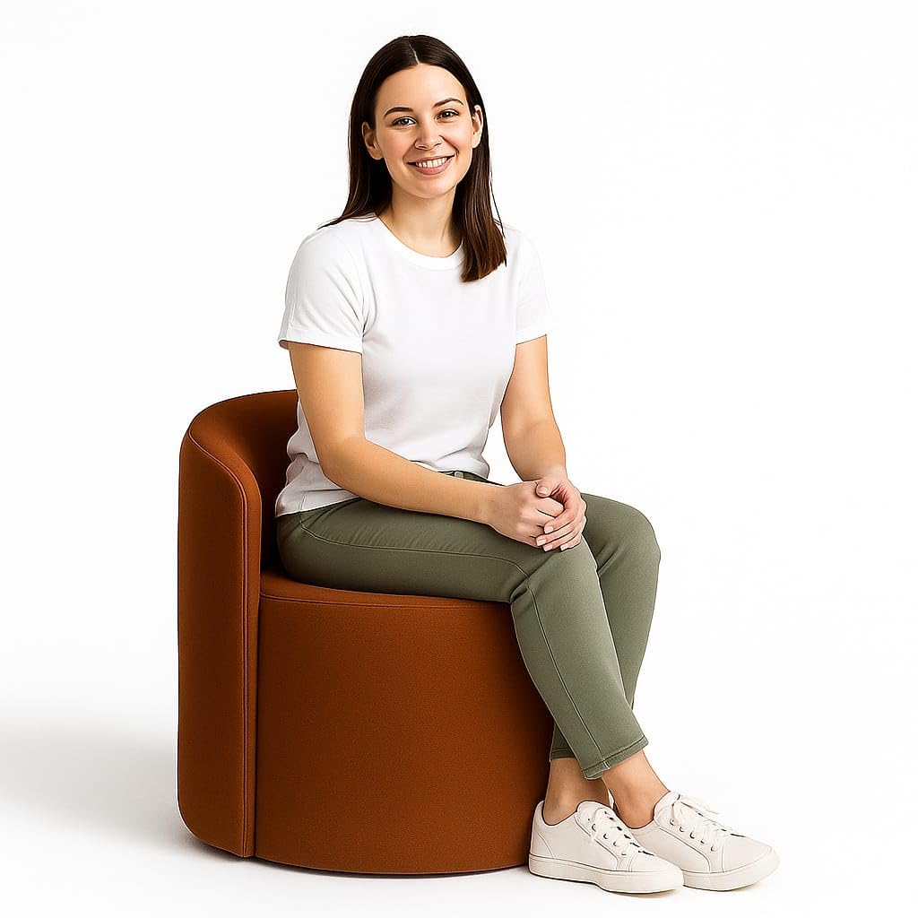 Ottoman Stool Chair with Backrest