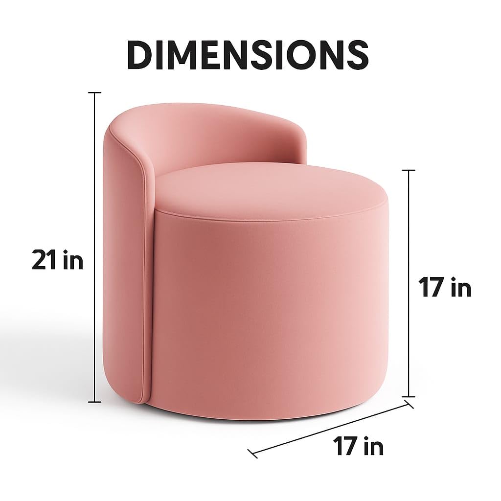 Ottoman Stool Chair with Backrest