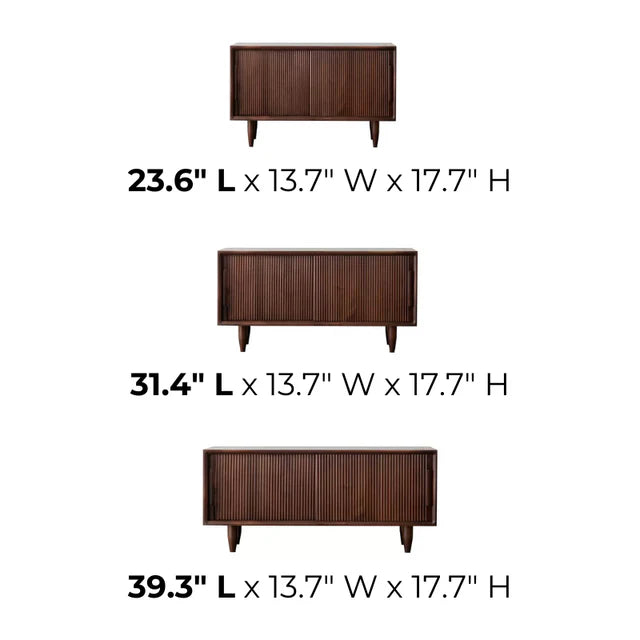 Rustic Wood Shoe Storage Bench with Sliding Doors