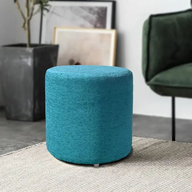 blue color  wooden Ottoman Stool For Living Room