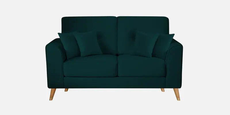 Wooden 2 Seater Sofa For Living Room (Green)