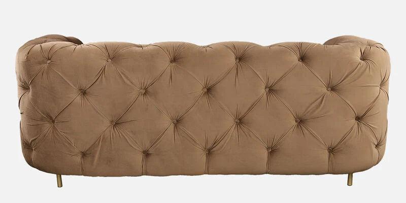 Wooden 2 Seater Sofa For Living Room ( Brown )