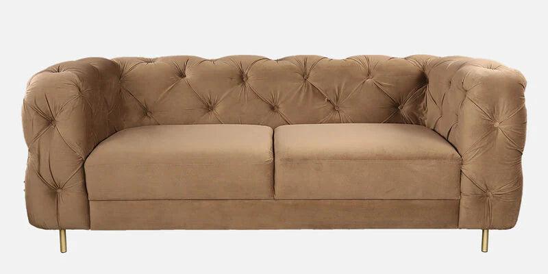 Wooden 2 Seater Sofa For Living Room ( Brown )