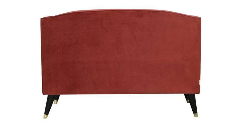 Wooden 2 Seater Sofa For Living Room (Red)