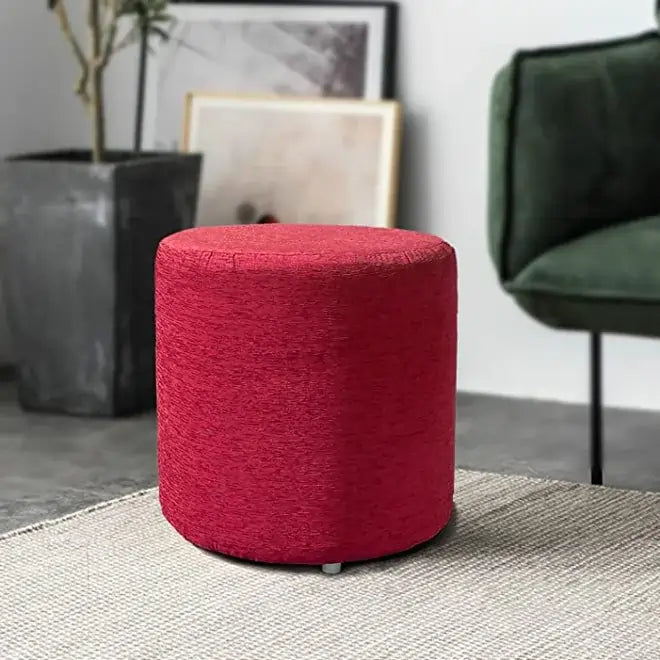 red color  wooden Ottoman Stool For Living Room