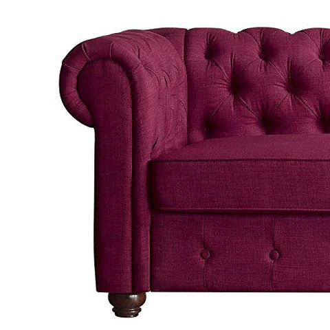 sheesham wood 2 seater sofa wine color