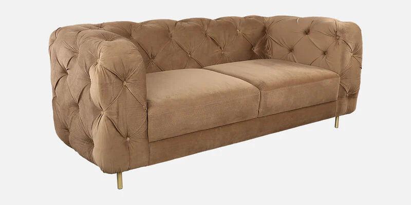 Wooden 2 Seater Sofa For Living Room ( Brown )